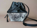 bucket leather purse
