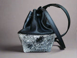 bucket leather purse
