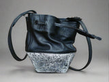 bucket leather purse