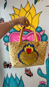 Sacred heart palm purse