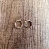 Mini diamonds heart silver 925 earrings