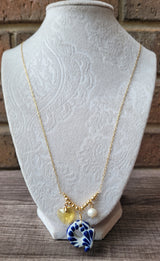 Letter Q Talavera necklace
