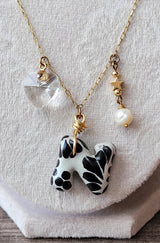 Letter N Talavera necklace